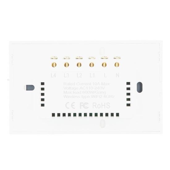 Interrupteur mural tactile pour éclairage intelligent wifi, commutateur