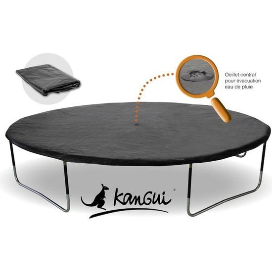Bâche de protection PE pour trampoline Ø 430 cm - KANGUI - Accessoire de trampoline - Noir