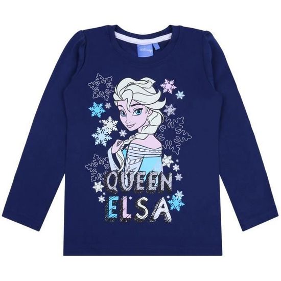 ELSA & Anna T-shirt Brillant Manches Longues Fille - Motif Reine Des Neiges 2 Princesse Des Neiges