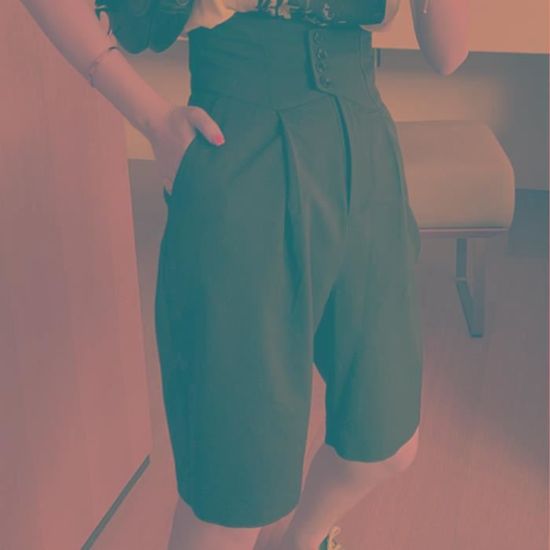 Short Femme Genou Taille Haute Lin Mélangé – Bermuda Ample Décontracté D’Été Avec Poches, Coupe Large Confortable