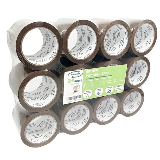 6 Rollos De Cinta Adhesiva Marrón De 48mm X 66m,Cinta De