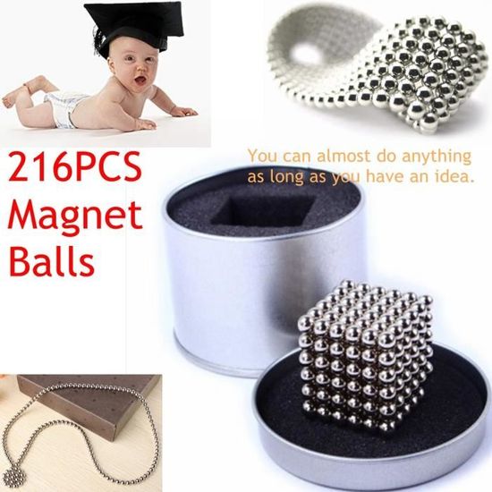 5mm 216PCS Couleur Boule Magnétique Bucky Ball Boule Magnétique