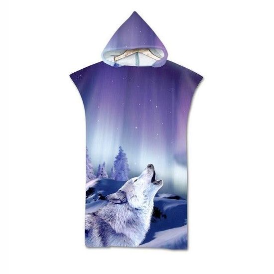 Poncho Serviette à Capuche Adulte Avec Drapeau D'Espagne - Microfibre, Pour Plage, Piscine, Voyage