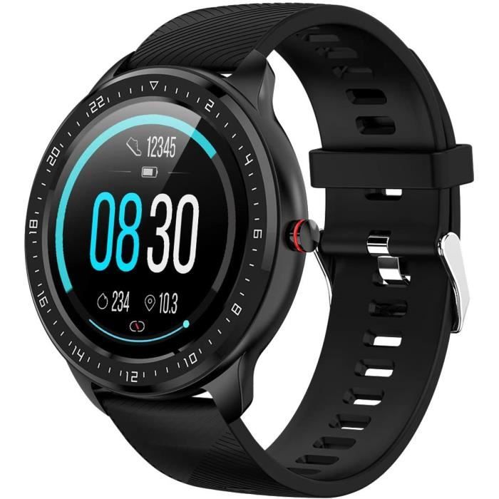 Montre Connectée Tipmant IP68 étanche – Cardio, Podomètre – Noir – Pour Femme, Homme, Enfant