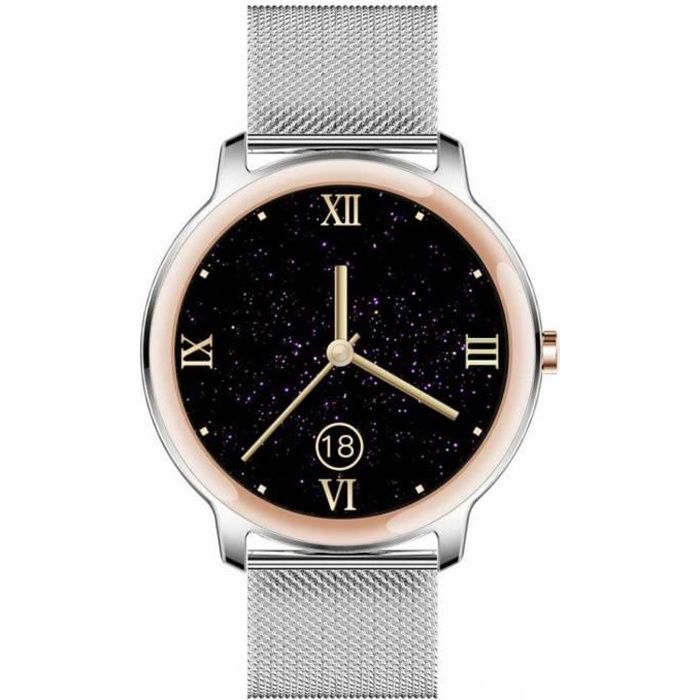 Bracelet acier femme - Smarty - Montre connectée mixte Smarty Élégance acier - Couleur de la matière:Blanc