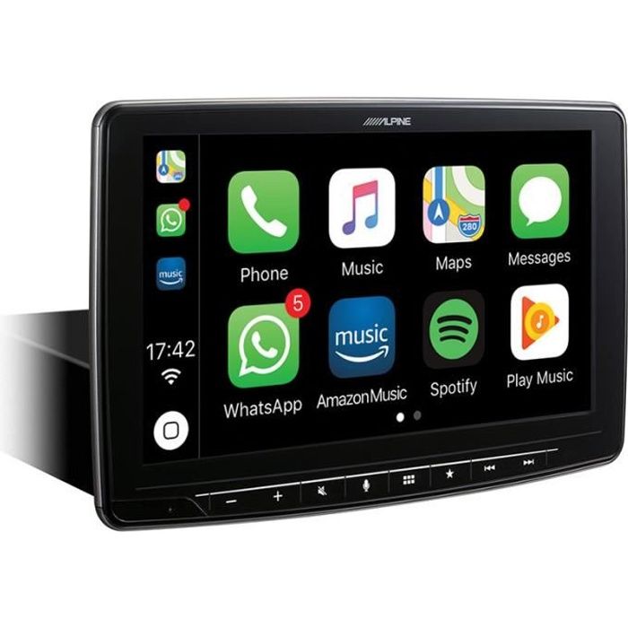 Alpine iLX-F903D - Système multimédia 1DIN avec écran tactile 9 pouces, Bluetooth, HDMI, USB, Apple CarPlay et Android Auto (
