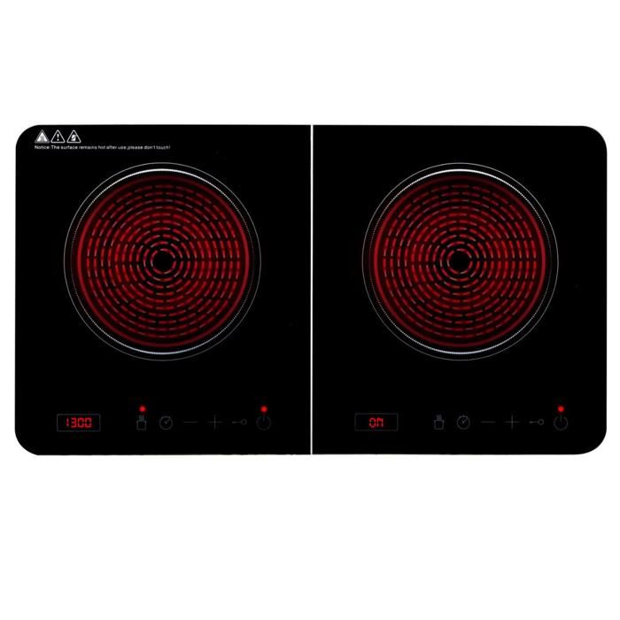 Plaque de cuisson Induction 3500W 2 feux ALPINA Blanche Réchaud double Thermostat réglable 60 à 240°C