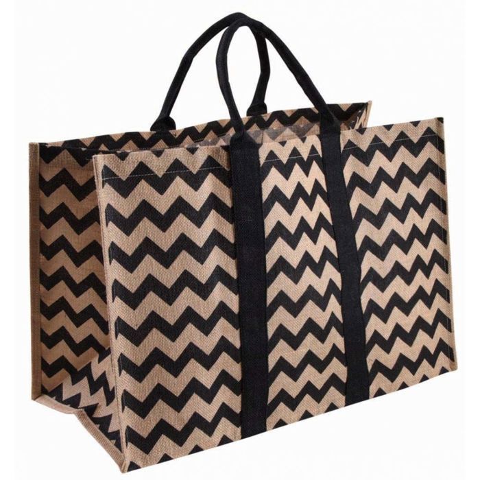 Sac à bûches en toile de jute Origami Marron