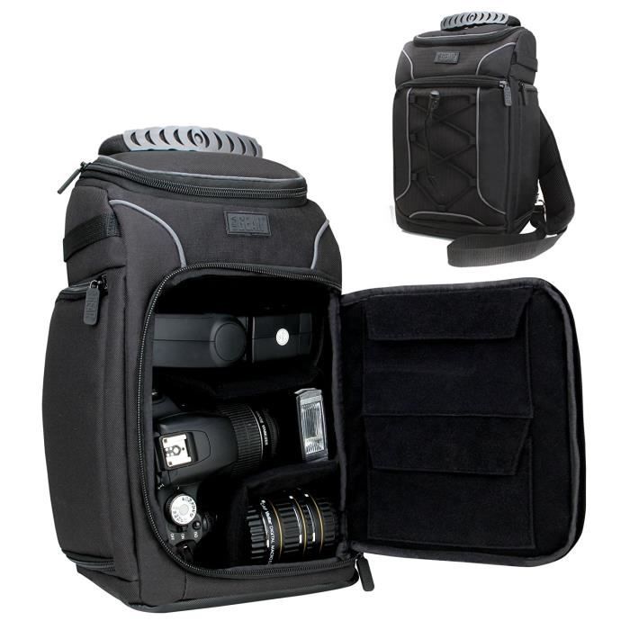 USA Gear S15 Sac à Dos Epaule Professionnel Appareil Photo Réflex, Couverture Waterproof Incluse , Rangement, Port Trépied