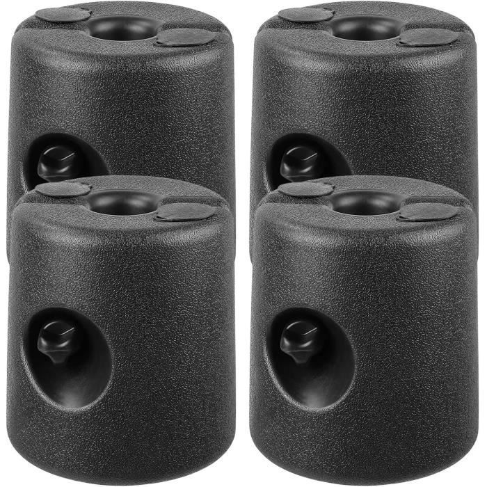 MVPower Lot de 4 Poids pour Tonnelle, Barnum, Trampoline, Noir, HDPE