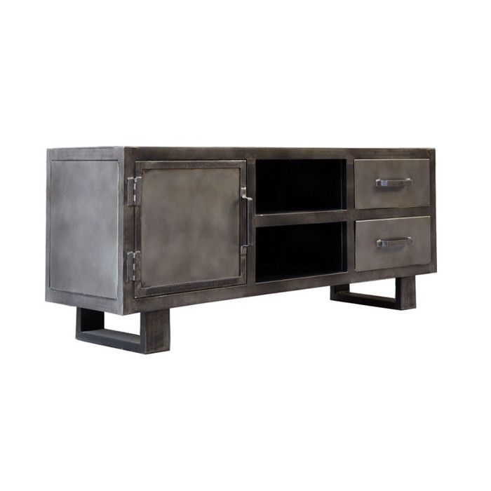Meuble TV métal noir Jodhpur 150 cm
