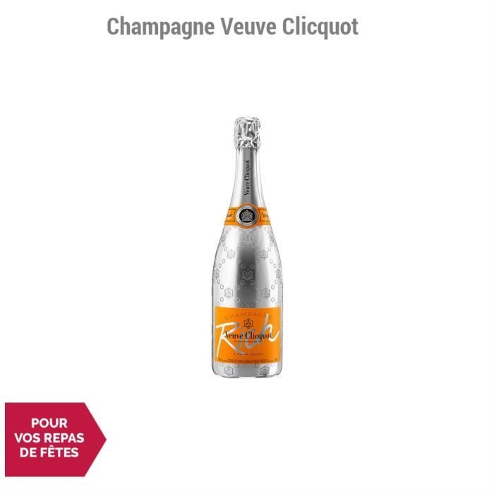 Champagne Rich Blanc - 75cl - Champagne Veuve Clicquot - Cépages Pinot Noir, Pinot Meunier, Chardonnay