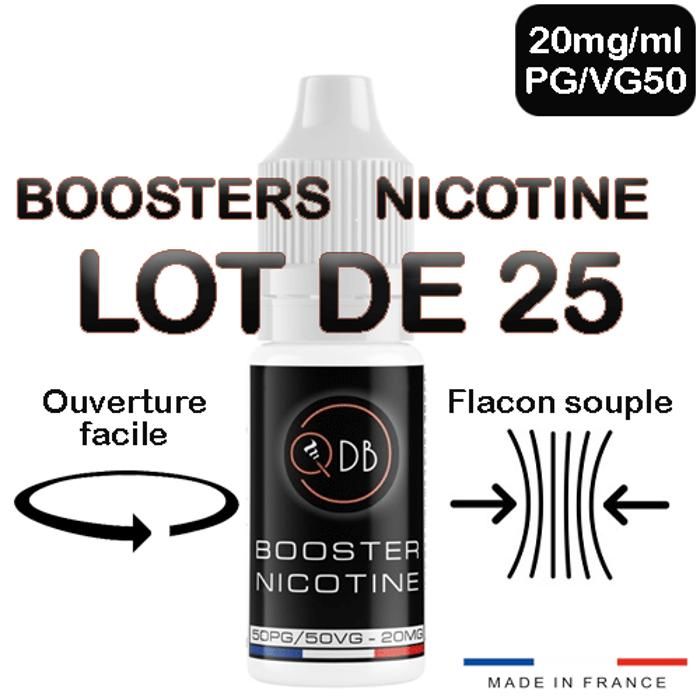 E-liquide Nicoboot 20mg - Lot de 10 flacons de 10ml soit 100ml – PG50/VG50