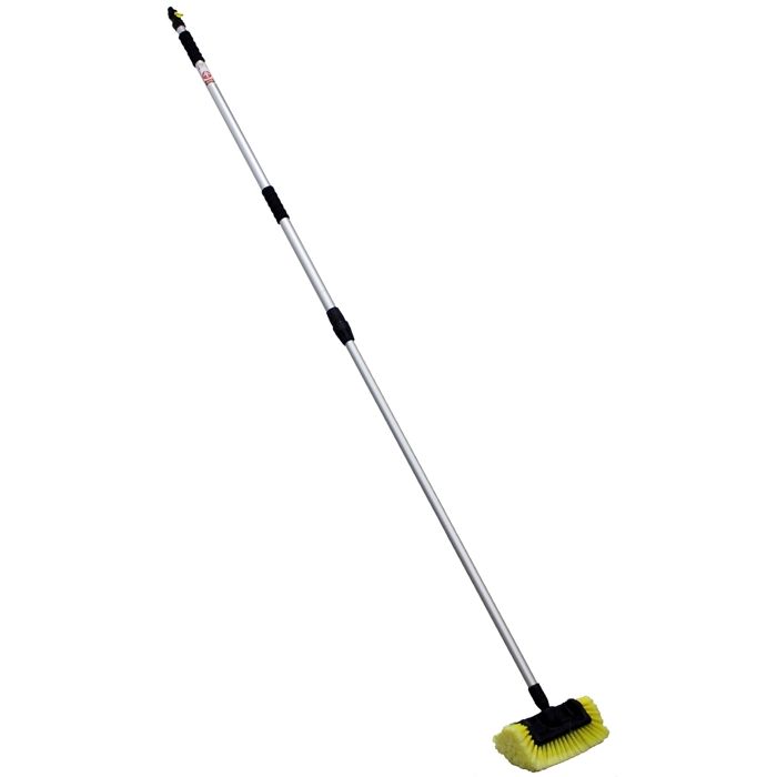 Balai brosse de lavage télescopique avec raccord tuyau Longueur 2.50 mètres