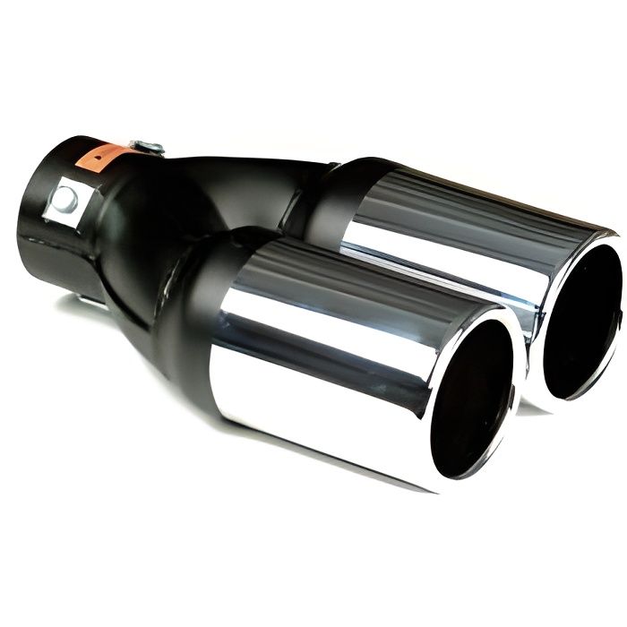 Embout echappement double rond 756.4 pour sortie 45-60 mm