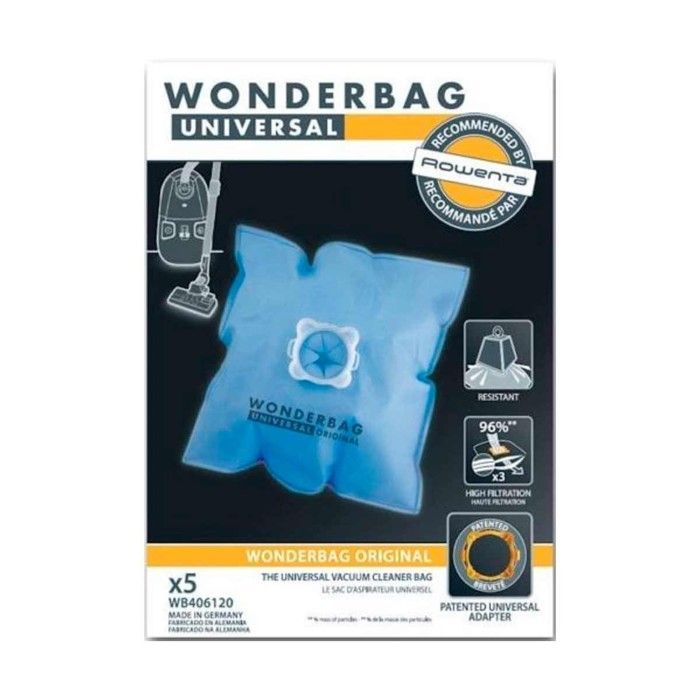 Sacs aspirateur Standard WONDERBAG 5 UNIDADES 3221613010607