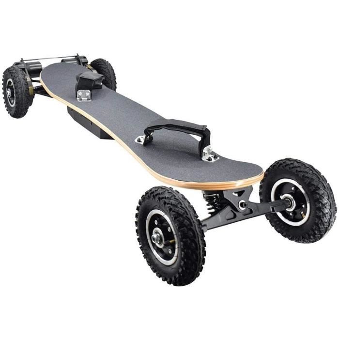 AKATEBOARD Skateboard é lectrique 10Ah Vitesse 40KM - H Type Cross-Country avec té lé commande, Noir, SYL-08246