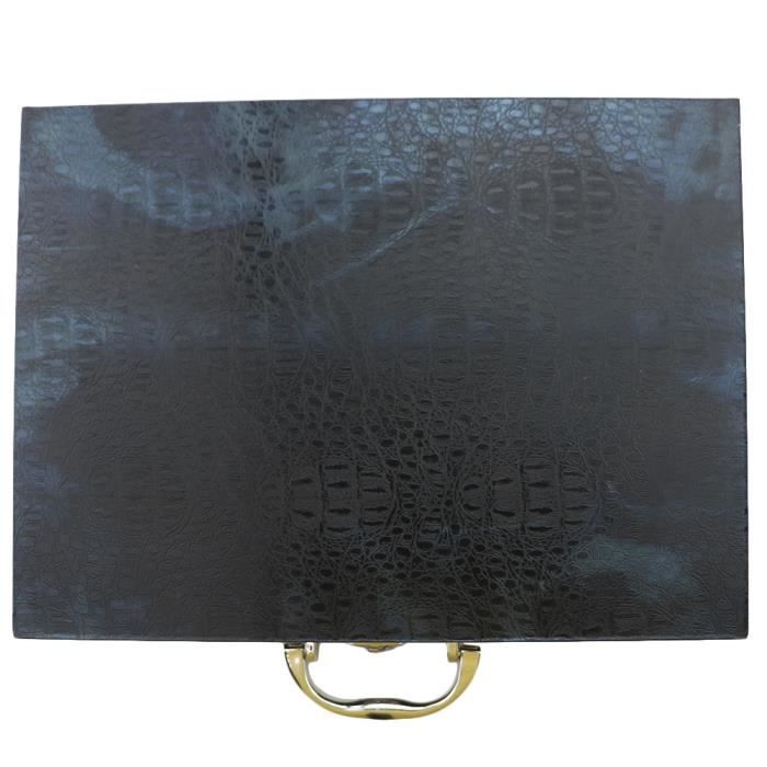 Services de table,Couverts dorés en acier inoxydable,24 pièces,vaisselle,couteau,fourchette,cuillère,coffret - Type 1Pcs Black Box