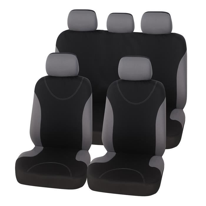 gray full set -Housses de siège de voiture en éponge grise, 9 pièces, 2MM, accessoires pour toyota yaris 2006, toyota rav4 xa30, toy