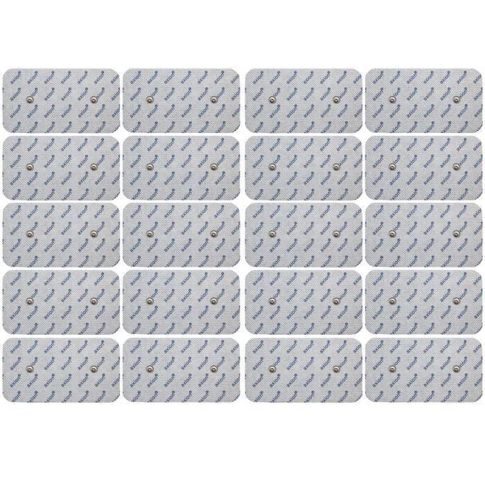 AXION - 20 électrodes 10x5 cm - compatible avec électrostimulateurs Cefar Compex Easy Snap