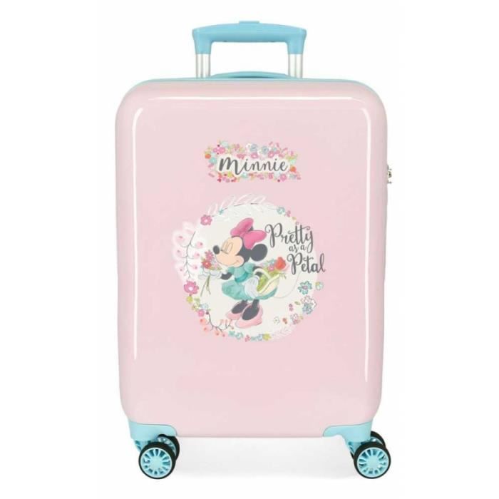 Valise cabine 55cm DISNEY Minnie -Florals- - rose - JOU-2411721
