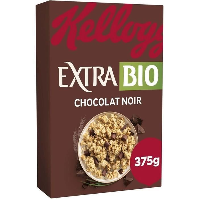 KELLOGG'S EXTRA BIO CEREALES CHOCOLAT NOIR 375 g