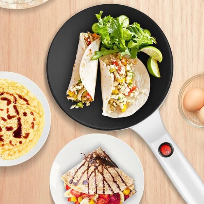Électrique Rondes Crêpes Machine Crêpière Machine À Frire Pizza Cuisson Outils 220V