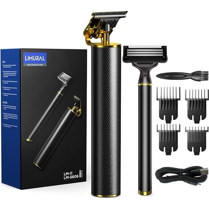 Tondeuse multifonction Barbercut sans fil rechargeable T-Blade pour hommes avec Rasoir et 4 Peignes de Guidage