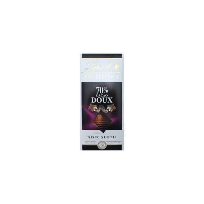Lindt Excellence Noir Subtile 70% Cacao Doux (lot de 3)