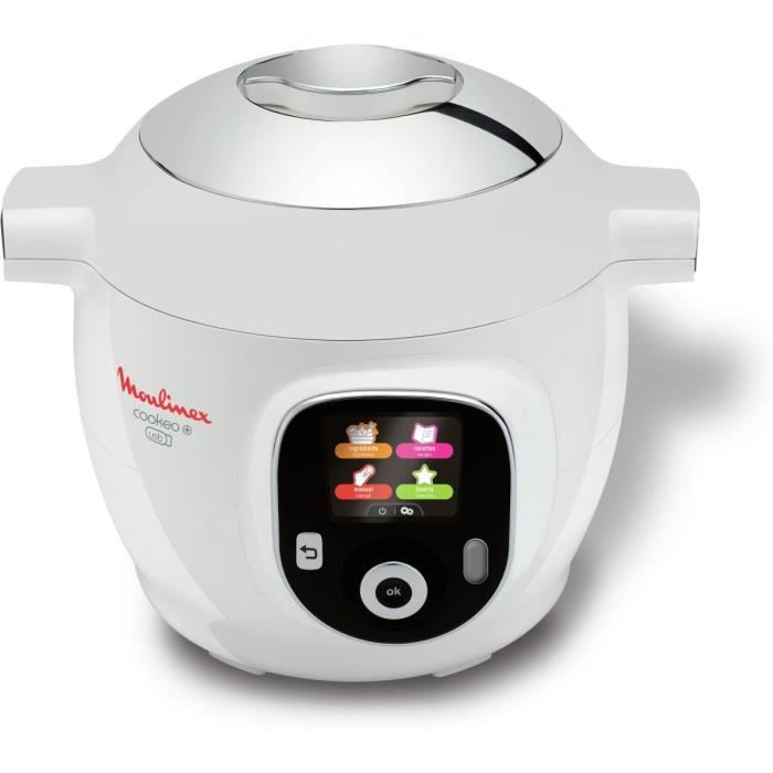 MOULINEX CE853100 Multicuiseur intelligent Cookeo avec prise usb et 150 recettes préprogrammées - Blanc