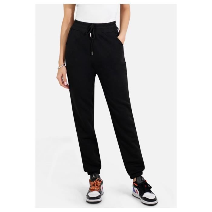 Pantalon jogging en molleton Training Femme Noir