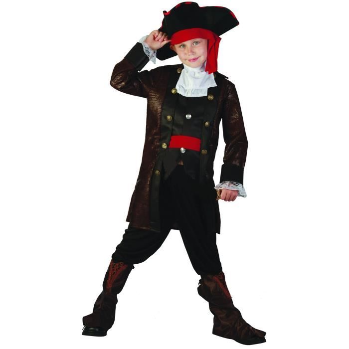 Costume pirate capitaine luxe, Déguisement enfant carnaval anniversaire fête halloween