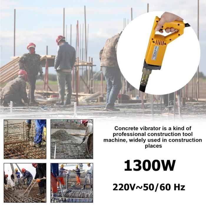2m vibrateur de béton durable 1300w moteur dispositif vibrant portable machine vibrante 230v construction outils eu plug