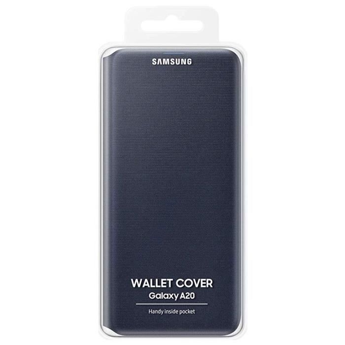 Flip Wallet Galaxy A20e Noir