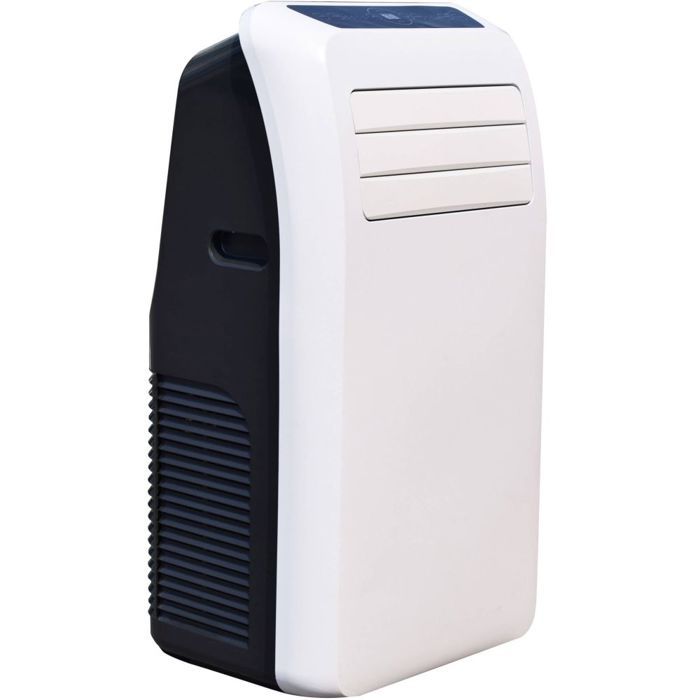 Climatiseur mobile Verdi+ 12000 BTU - 3,5KW - 40m² noir et blanc - Programmable - 3-en1 - Ecran LCD