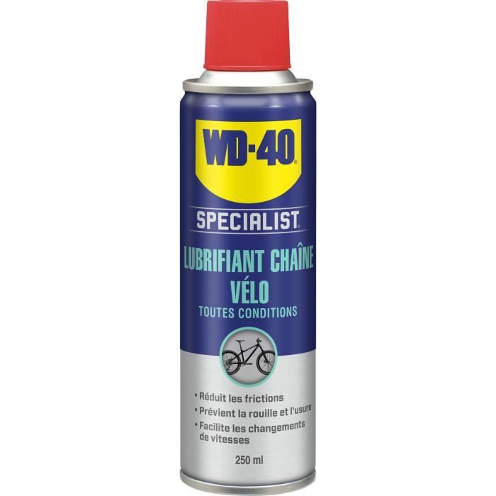 WD-40 SPECIALIST VELO Lubrifiant Chaîne Toutes Conditions aérosol - 250 ml