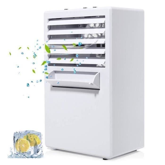 RS12750-Climatiseur Portable, 3 EN 1 Refroidisseur D'air, Personnel Mini Climatiseur, Humidificateur, Purificateur, 3 Vitesses,