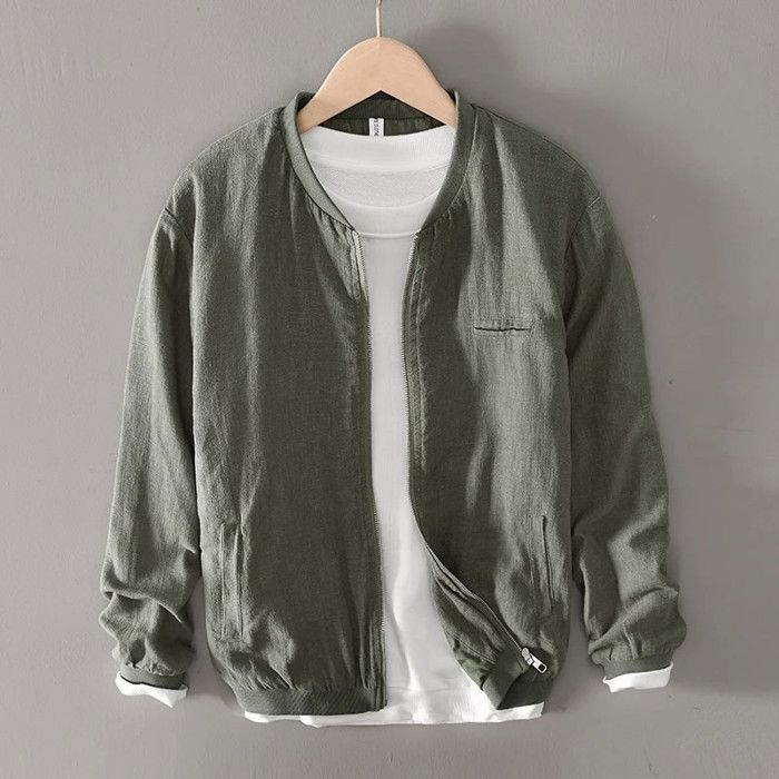 Bomber Jacket MA1 Flight Pilot US Air Force Military Padded Biker Coat Olive