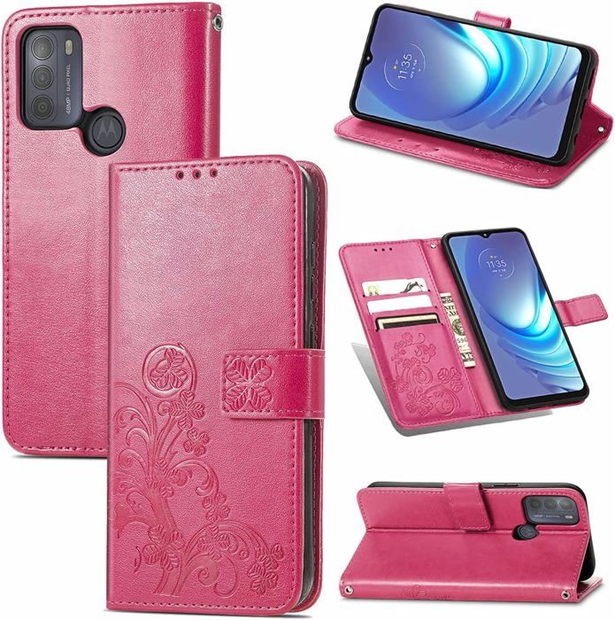 Housse Portefeuille Pour Motorola Moto G60S - Étui Flip Similicuir Noir Avec 3 Fentes Cartes - Neuf