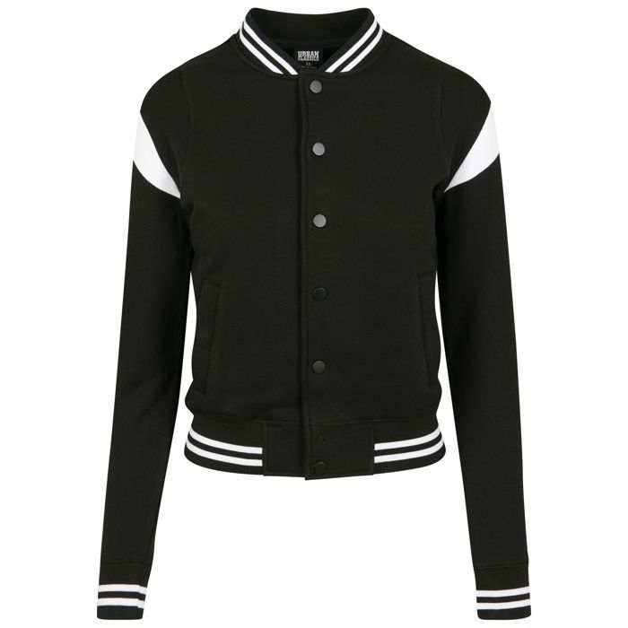 Veste Teddy Urban Classic Femme Noir/Blanc Style