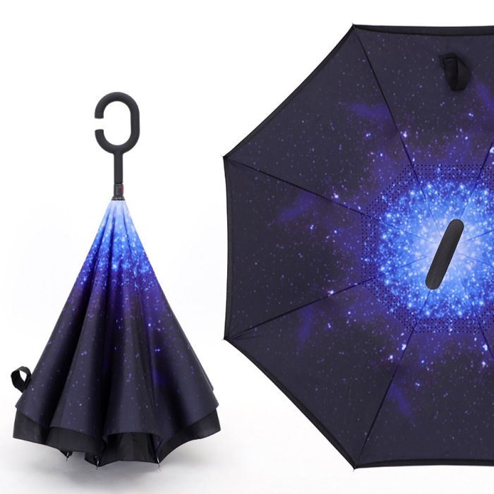 Parapluie BMW LED Inversé Coupe-vent - Bleu, Réfléchissant, Unisexe, Neuf Avec étiquettes