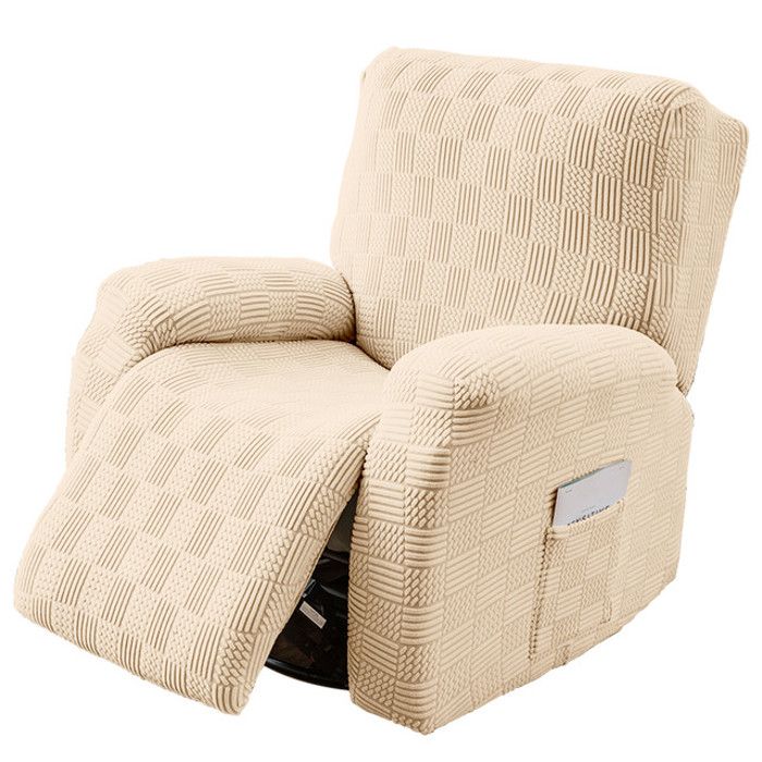 Housse De Fauteuil Relax 1 Place | Tissu Extensible Polyester-spandex | Poche Latérale Pratique | Lavable En Machine | Plusieurs Couleurs