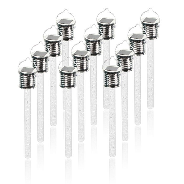 Lampe suspension solaire de 19 cm ensemble de 12 lampes solaires colores LED lampadaires dcoratifs de jardin YYV