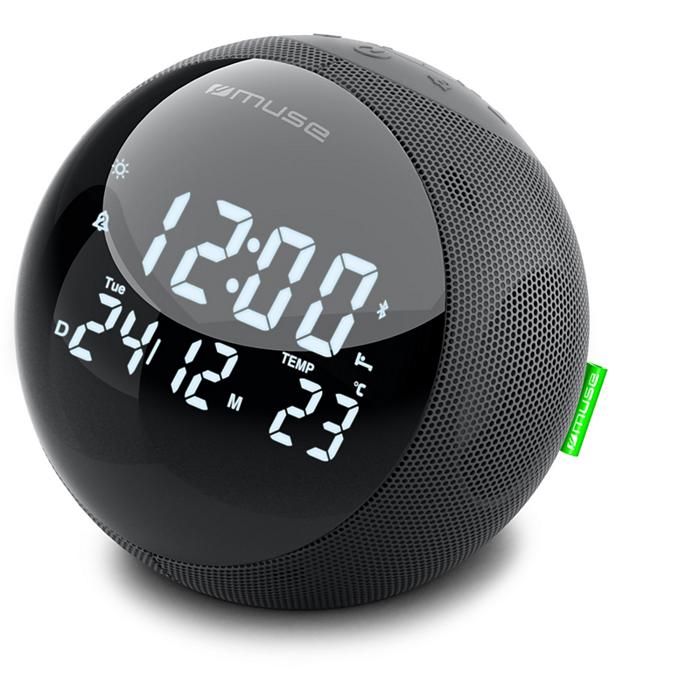 Radio-réveil Bluetooth - MUSE - M197BT - 5W - Double alarme - NFC - USB-C - Noir