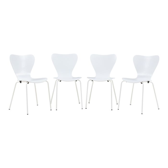 Lot de 4 chaises de salle à manger Essunga blanc Lot de 4 chaises de salle à manger Essunga blanc