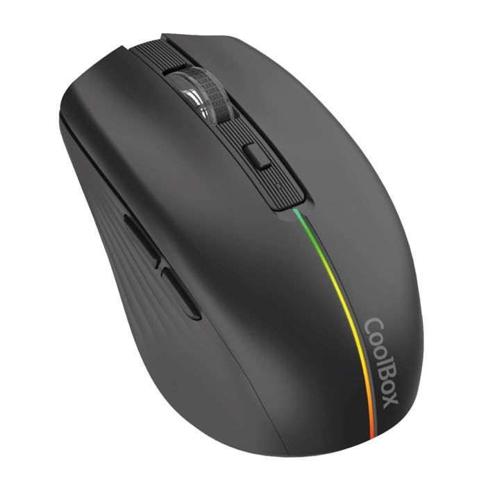 Souris Gaming sans Fil - Coolbox - W01 - 1600 dpi - Éclairage RGB - 6 Boutons