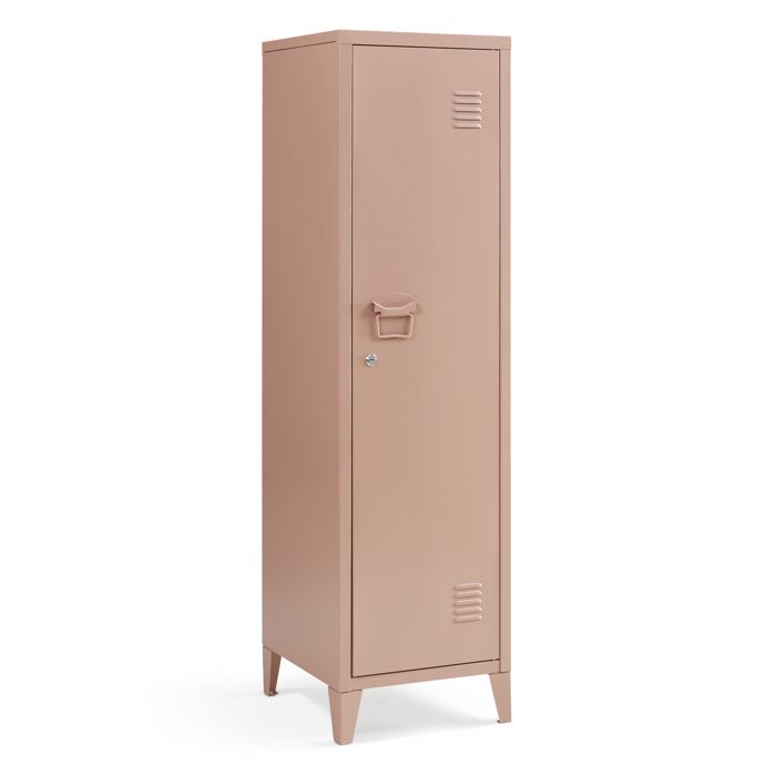 Armoire à casier Kurikka métallique vérouillable 137 x 38 x 38 cm brun clair
