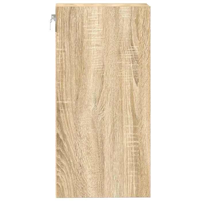 Remise 2026®Caisson haut cuisine Brun - Vitrine suspendue Riga - avec rangement - Chêne sonoma - 40 x 29 5 x 60 cm - Bois ding
