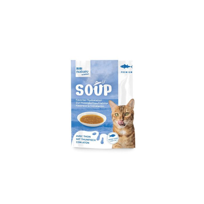 Soupe pour chat - BUBIMEX - 50 g - Favorise lhydratation - Faible en matières grasses - Stimule lappétit