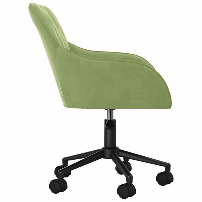 Fauteuil Ergonomique - Vert - Chaise bureau pivotante - 1 PLACE - Vert clair Velours 56x61x(78-86) cm F202